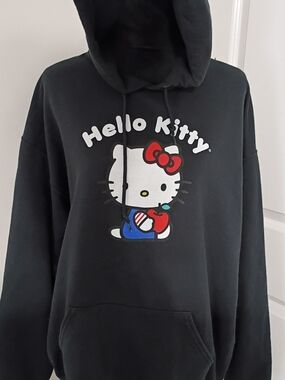 Hello Kitty Black Graphic Hoodie Sweatshirt